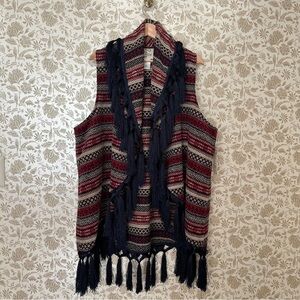NWT Cripple Creek Western Fringe Vest XXL Southwest Boho Cowboy Vibes